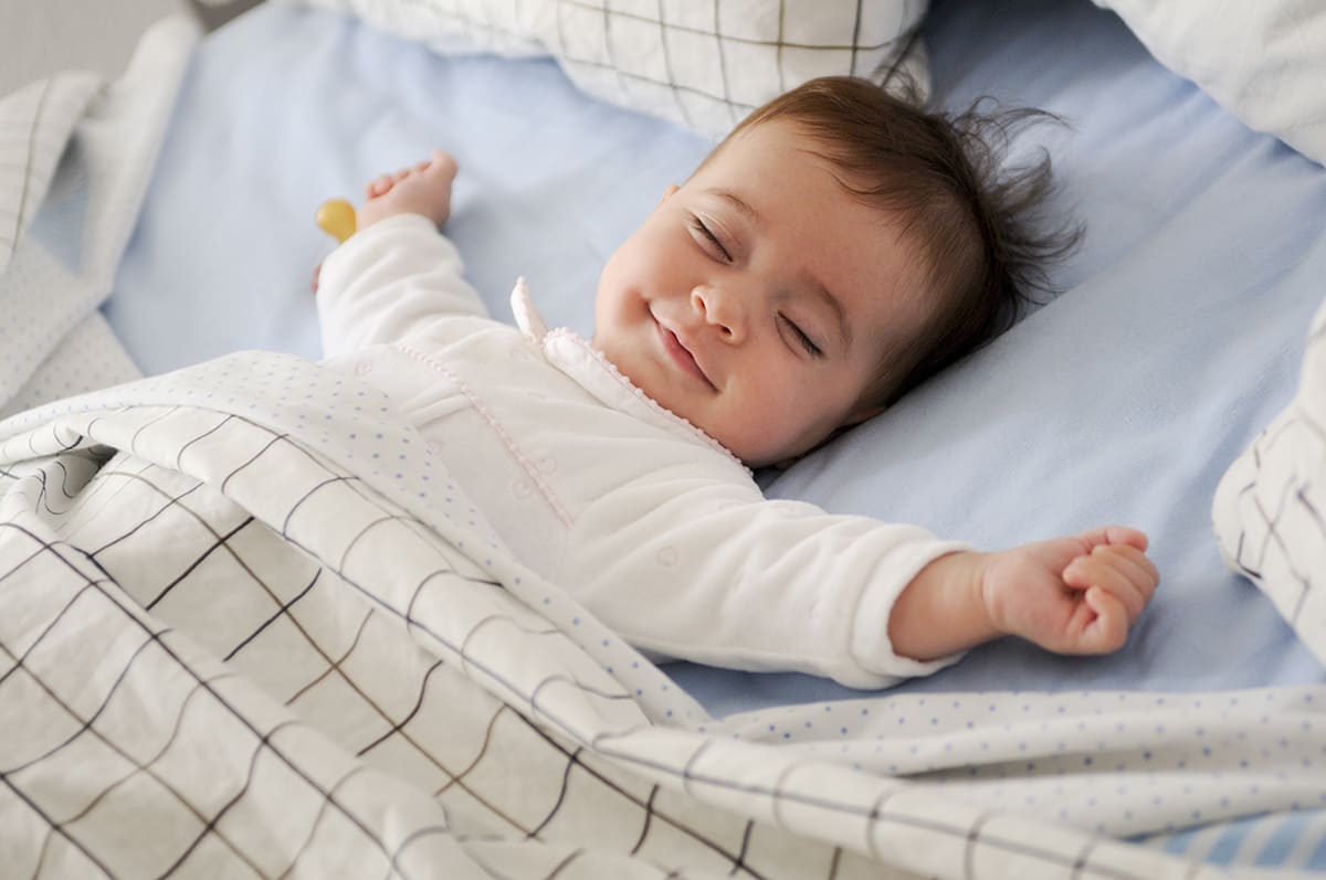 baby on the bed